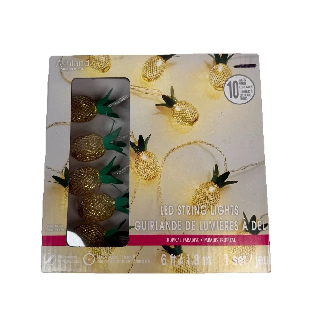 Ashland Summer Pineapple Tropical Paradise 6 Foot LED Warm White String‎ Lights